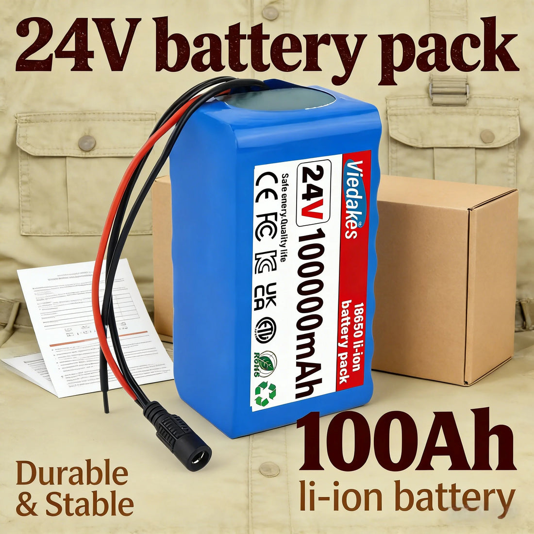 24V Battery Pack for E-Bikes and E-Scooters
