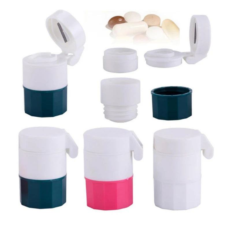 Portable Pill Splitter, Crusher and Storage Box