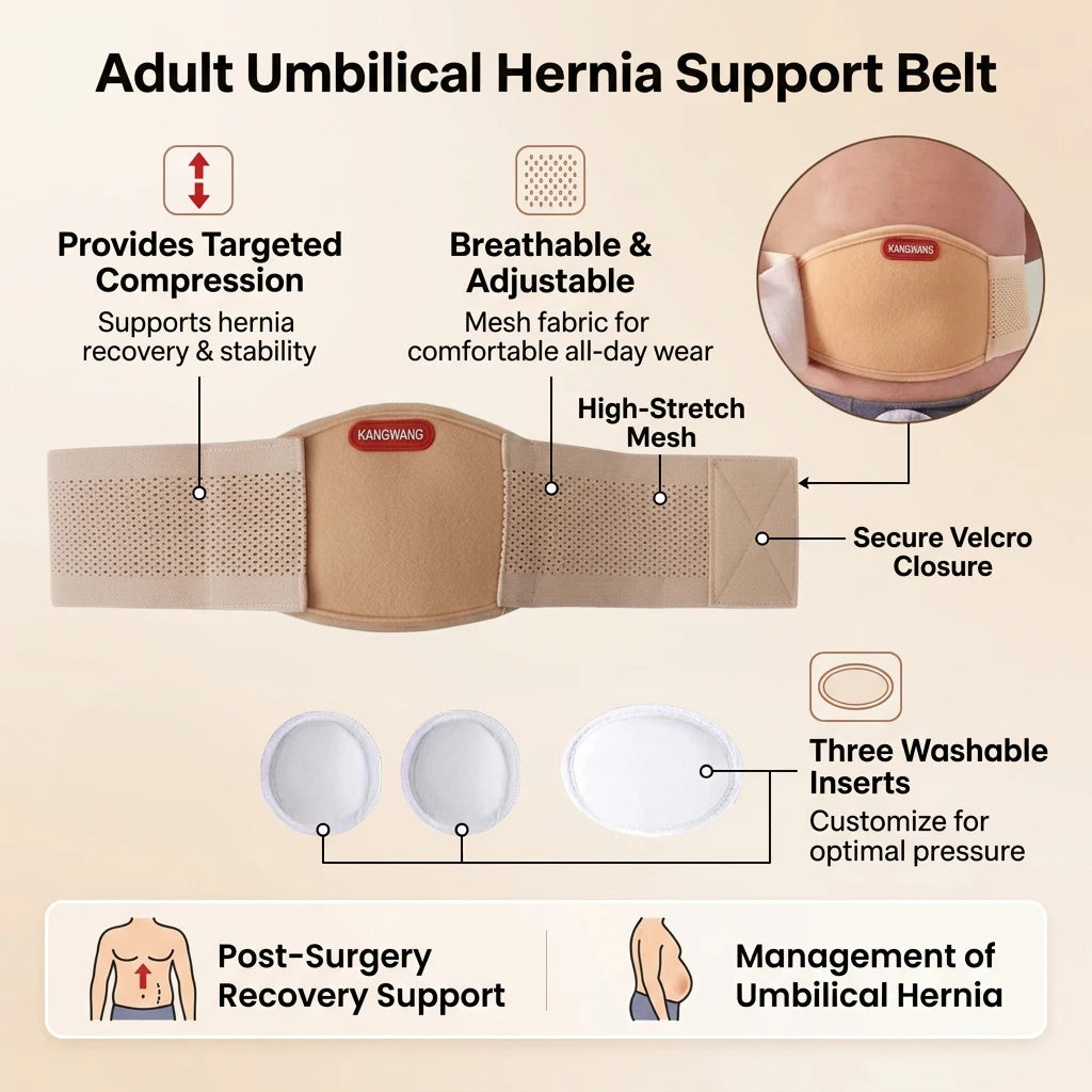 Adult Abdominal Support Belt with Removable Pads