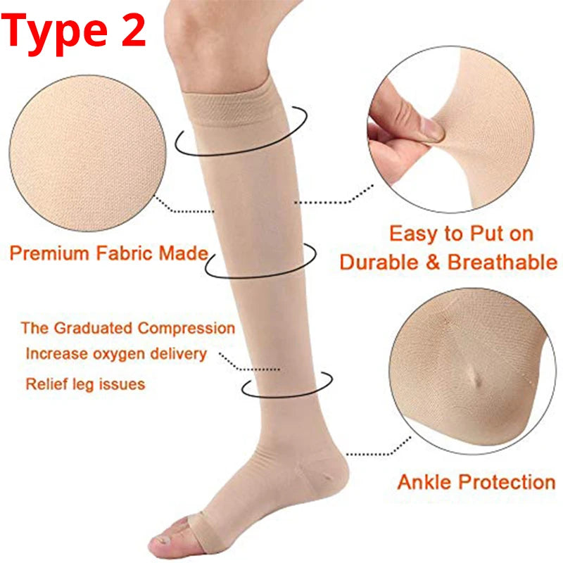 Unisex Knee-High Compression Stockings