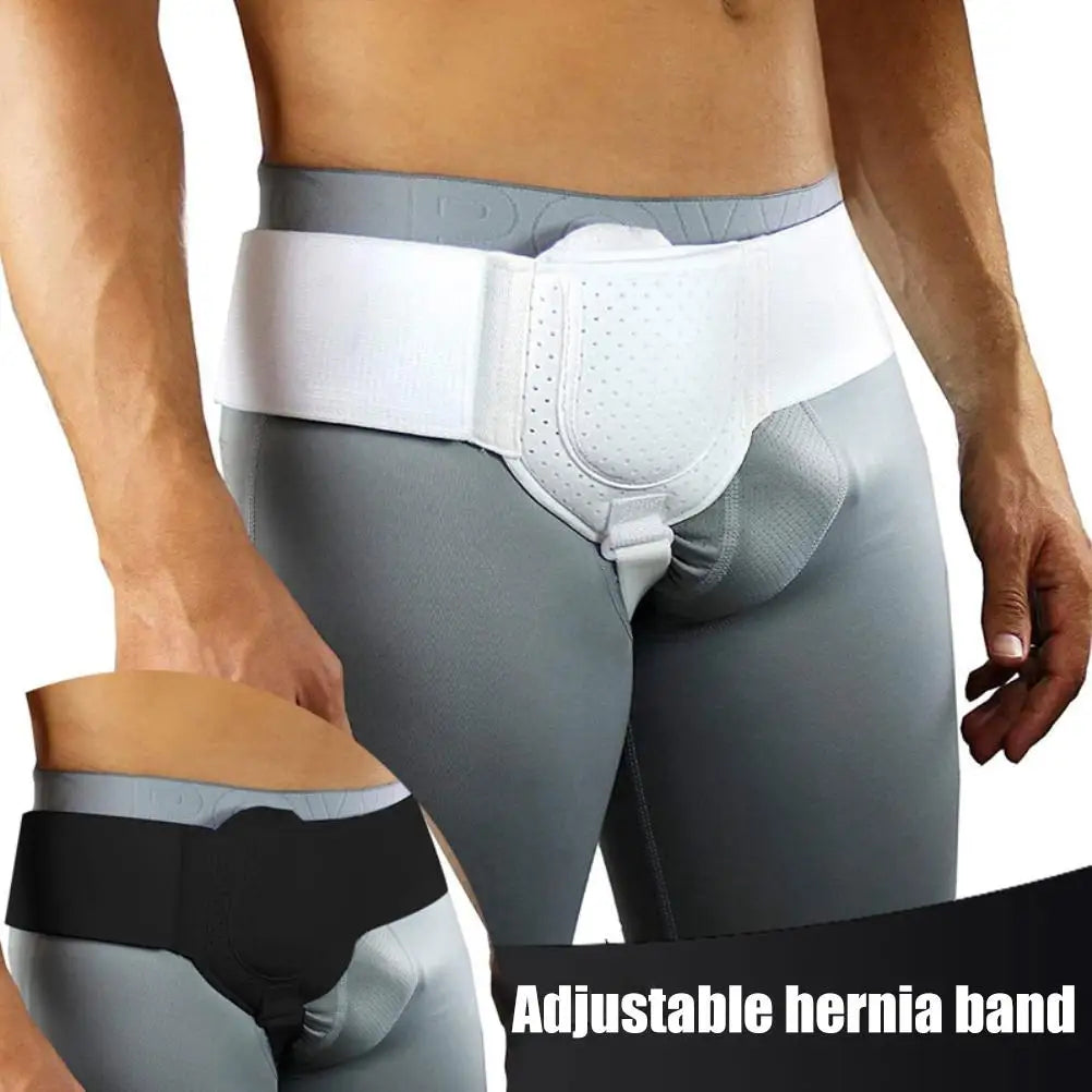 Adjustable Groin Hernia Support Belt with Removable Pads