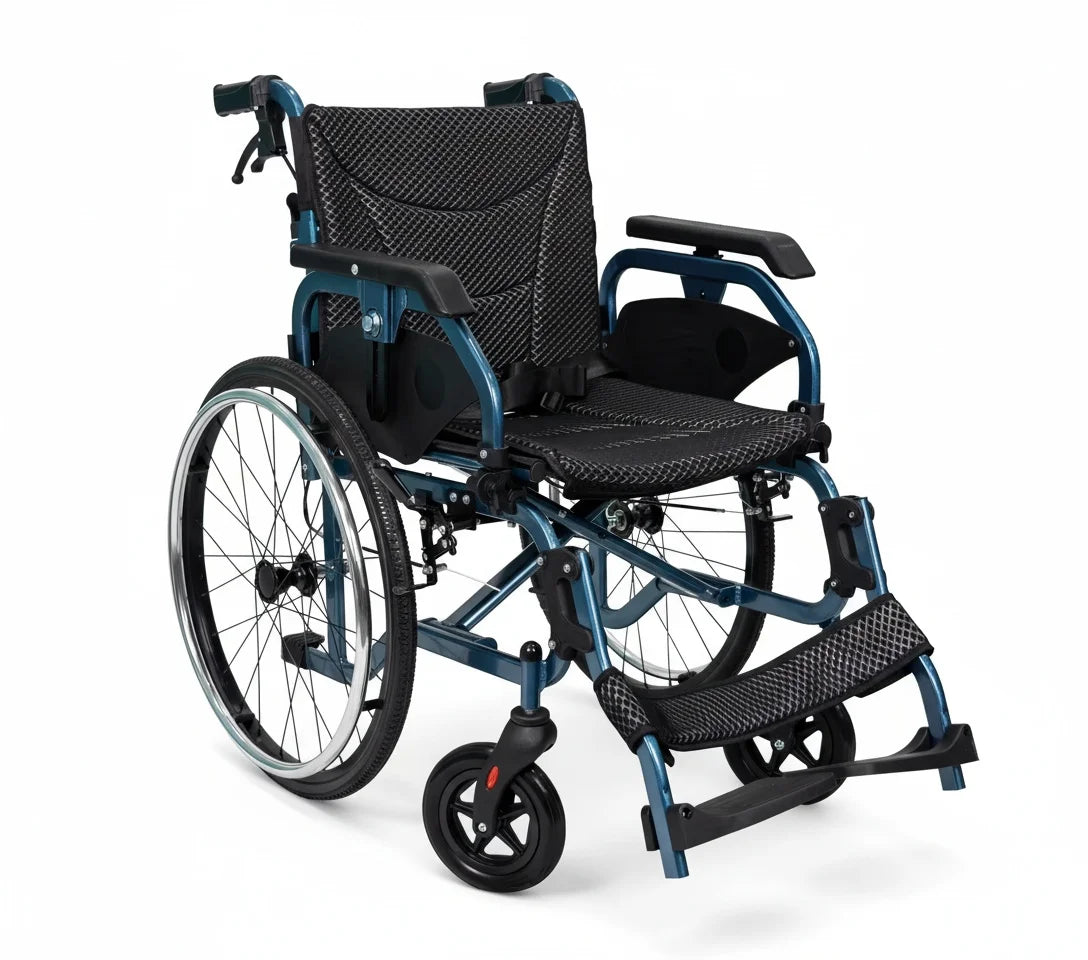 Folding Manual Wheelchair with Flip-Back Armrests