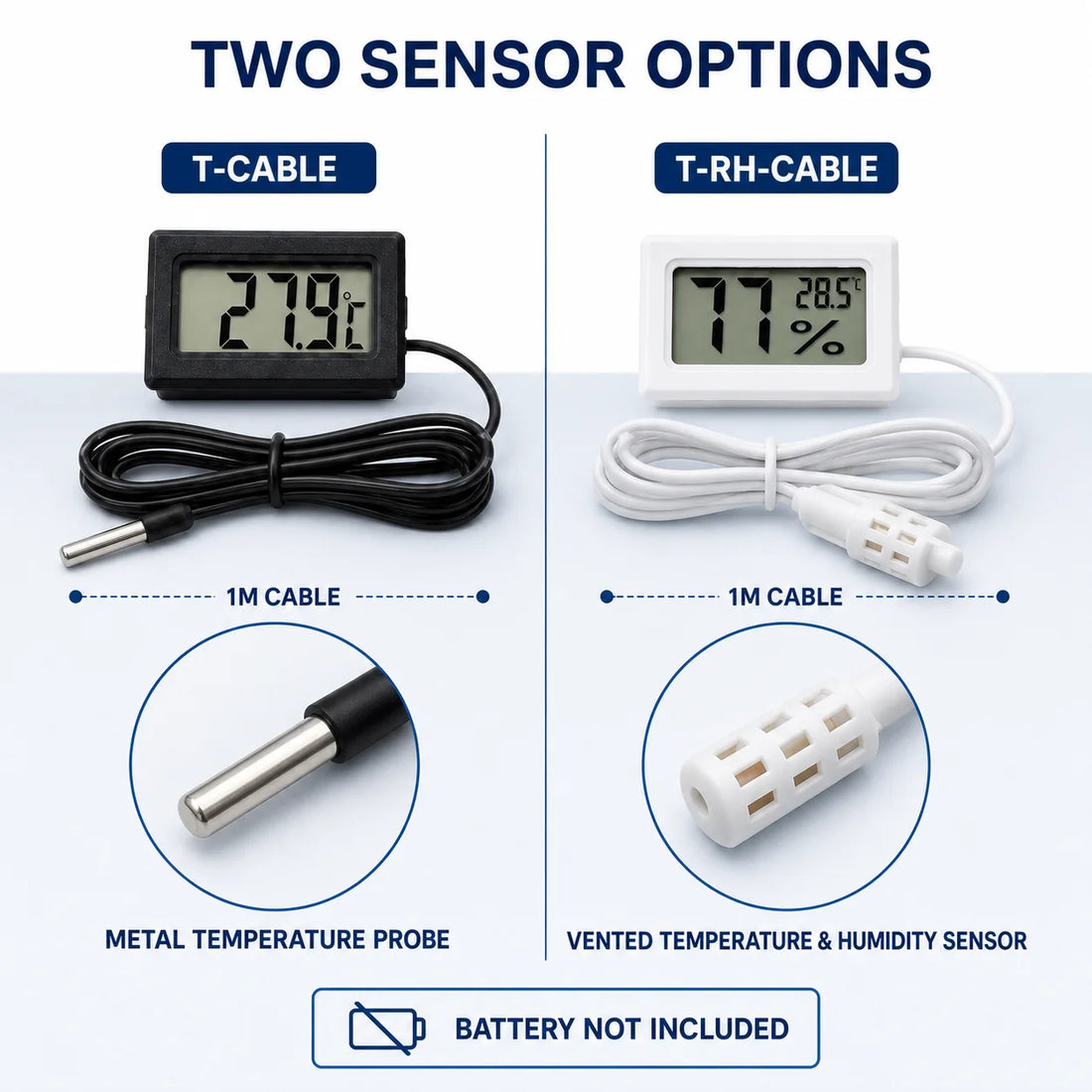 LCD Thermometer Hygrometer with Optional Probe