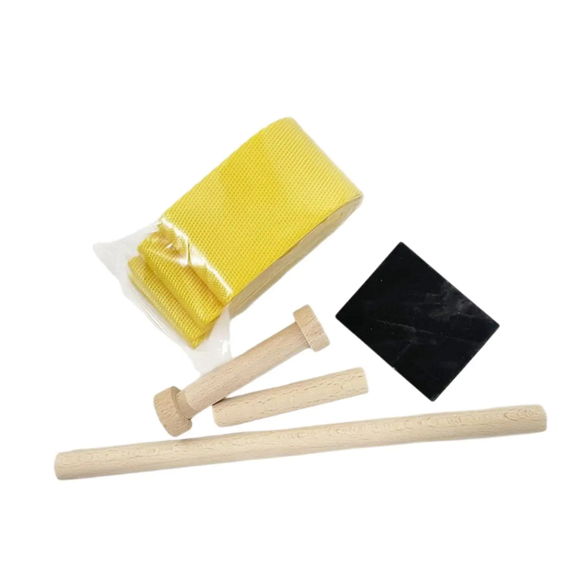 Portable 107cm Wooden Balance Board with Strap and Stick