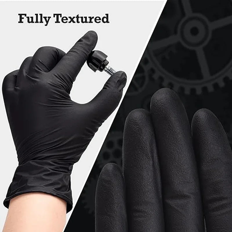 Black Powder-Free Nitrile Disposable Gloves
