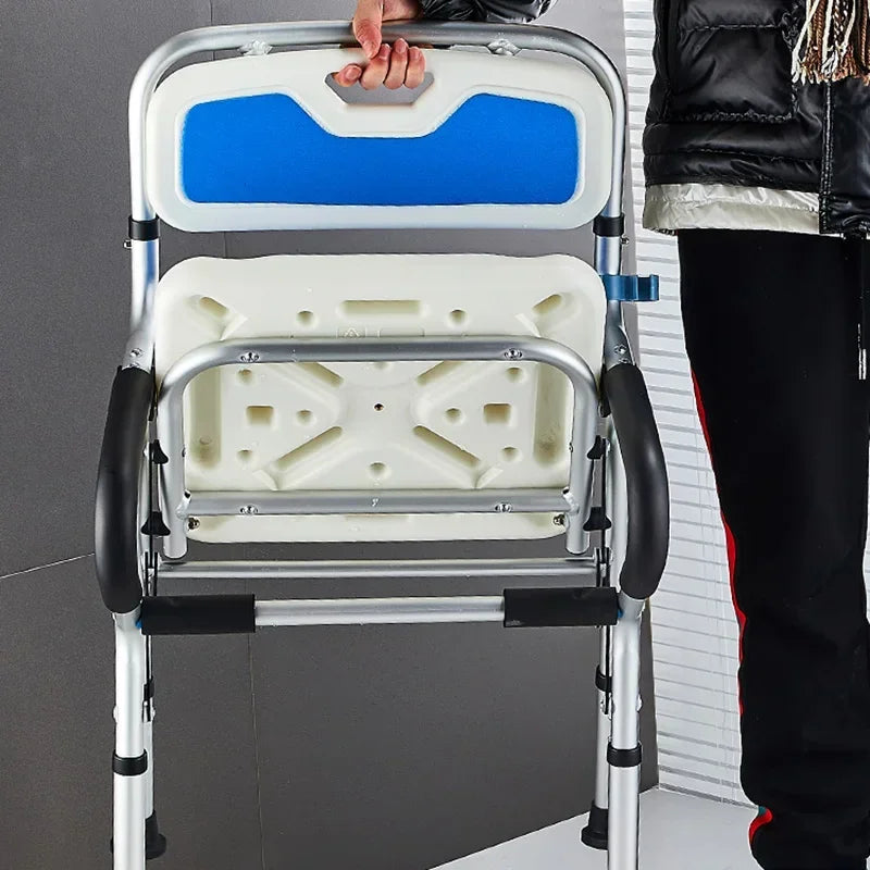Folding Shower Chair with Backrest and Arms