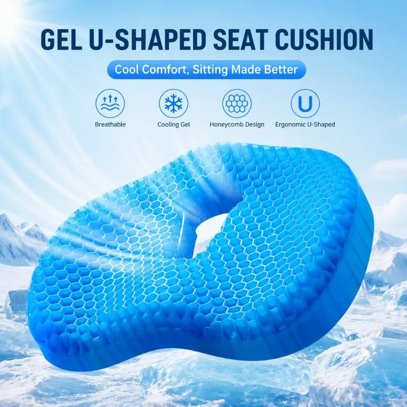 U-Shaped Honeycomb Gel Seat Cushion