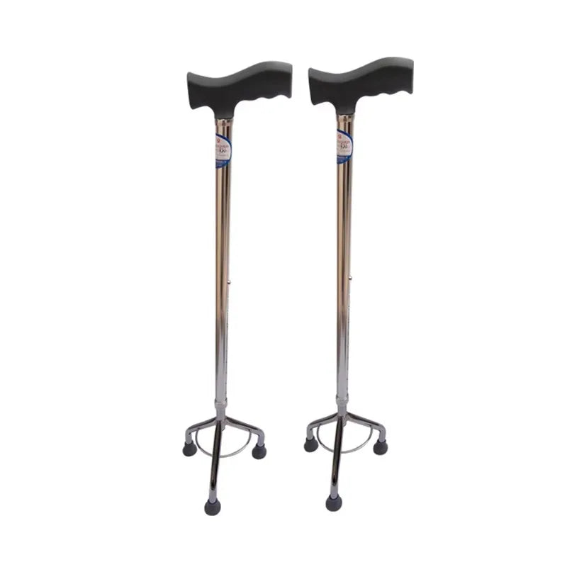 Folding Four-Legged Walking Stick with Cane Tips