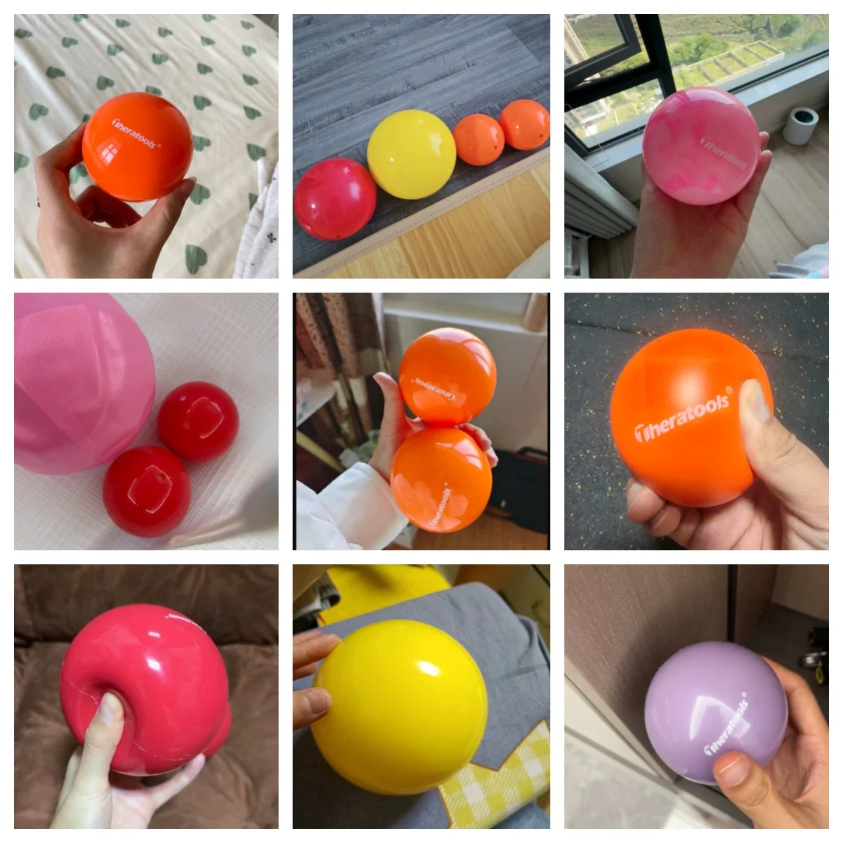 Fascia Ball for Muscle Release, Smooth Pilates Ball in Several Colours