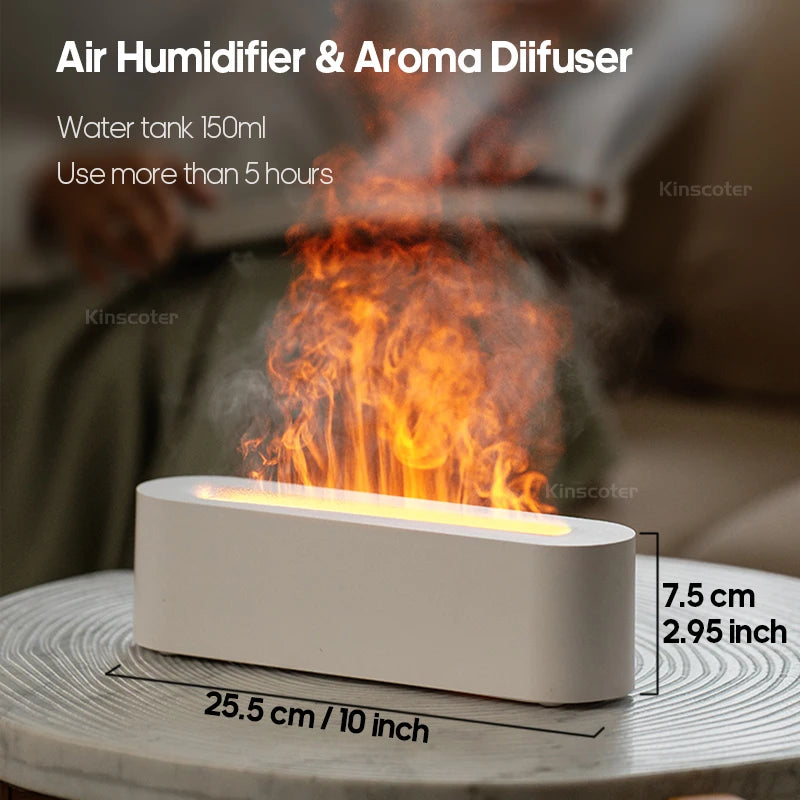 Fireplace Flame Cool Mist Diffuser, 150 ml