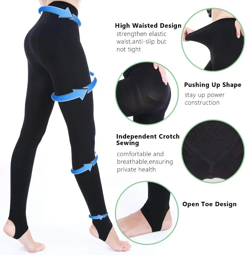 Opaque Compression Pantyhose, 15–20 mmHg