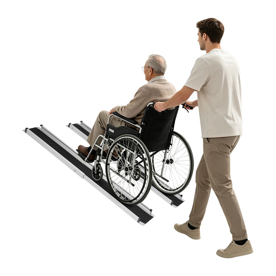 Portable Aluminum Wheelchair Threshold Ramp