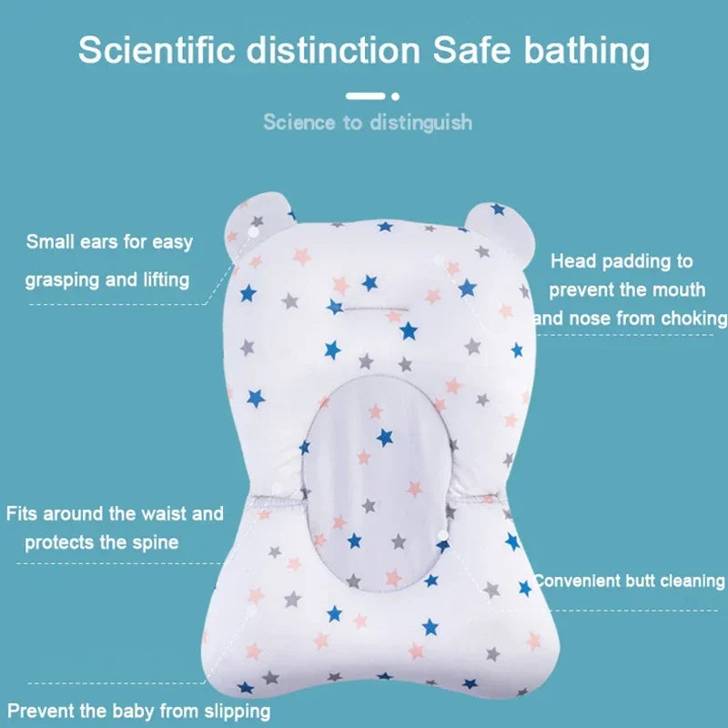 Foldable Baby Bath Seat with Adjustable Support