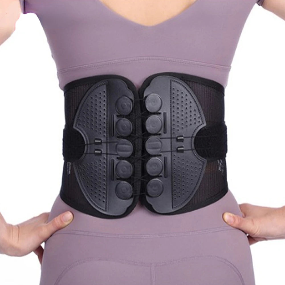 Adjustable Rope Pulley Lower-Back Support Belt