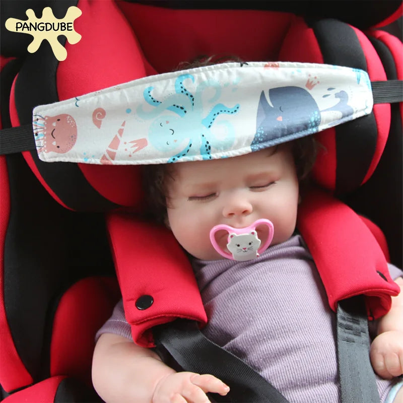 Baby Car Seat Head Support Strap and Pillow
