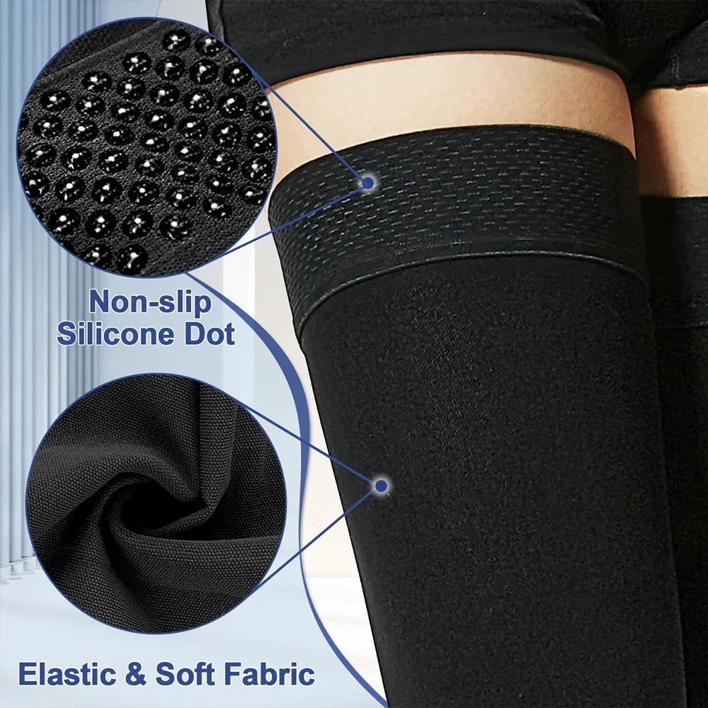 Footless Thigh-High Compression Stockings, 23–32 mmHg