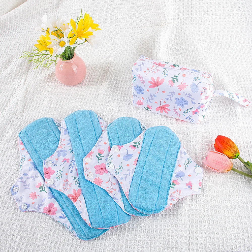 Reusable Polar Fleece Pads with Mini Wet Bag