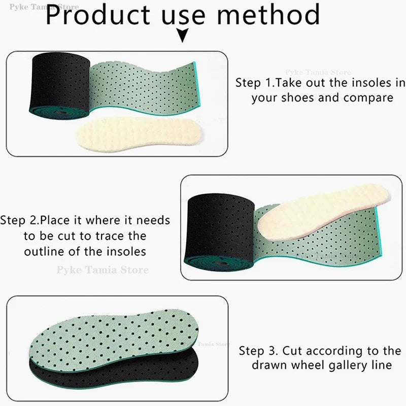 Cuttable Memory Foam Insoles for Adults and Kids