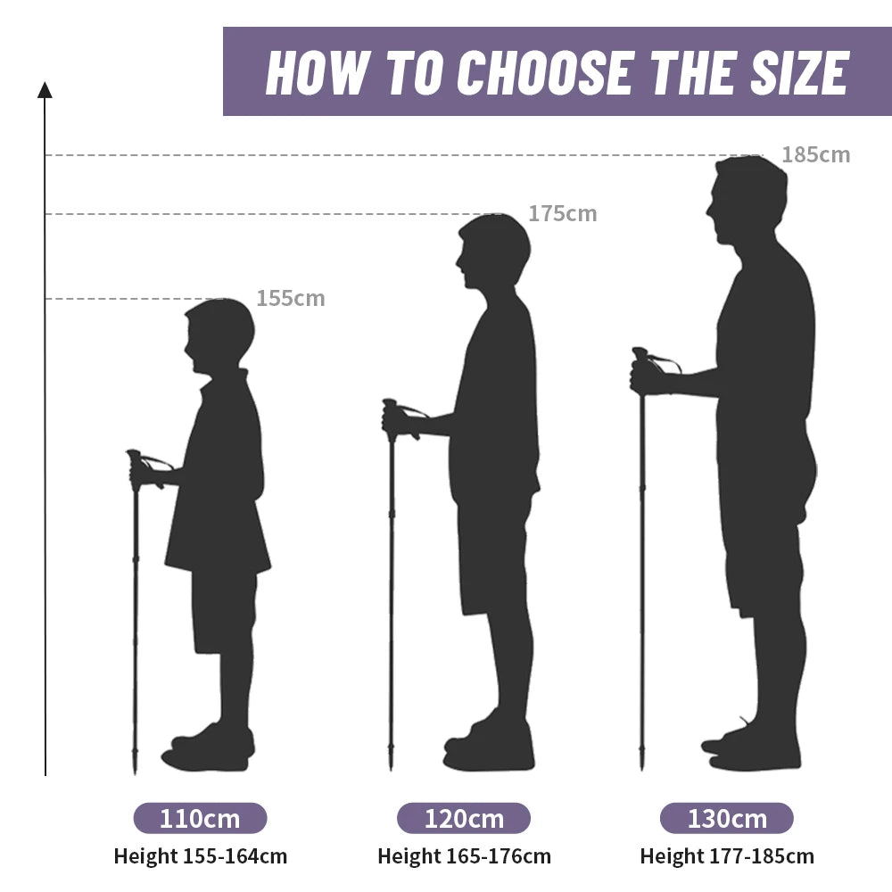 Folding Walking Pole for Hiking and Travel