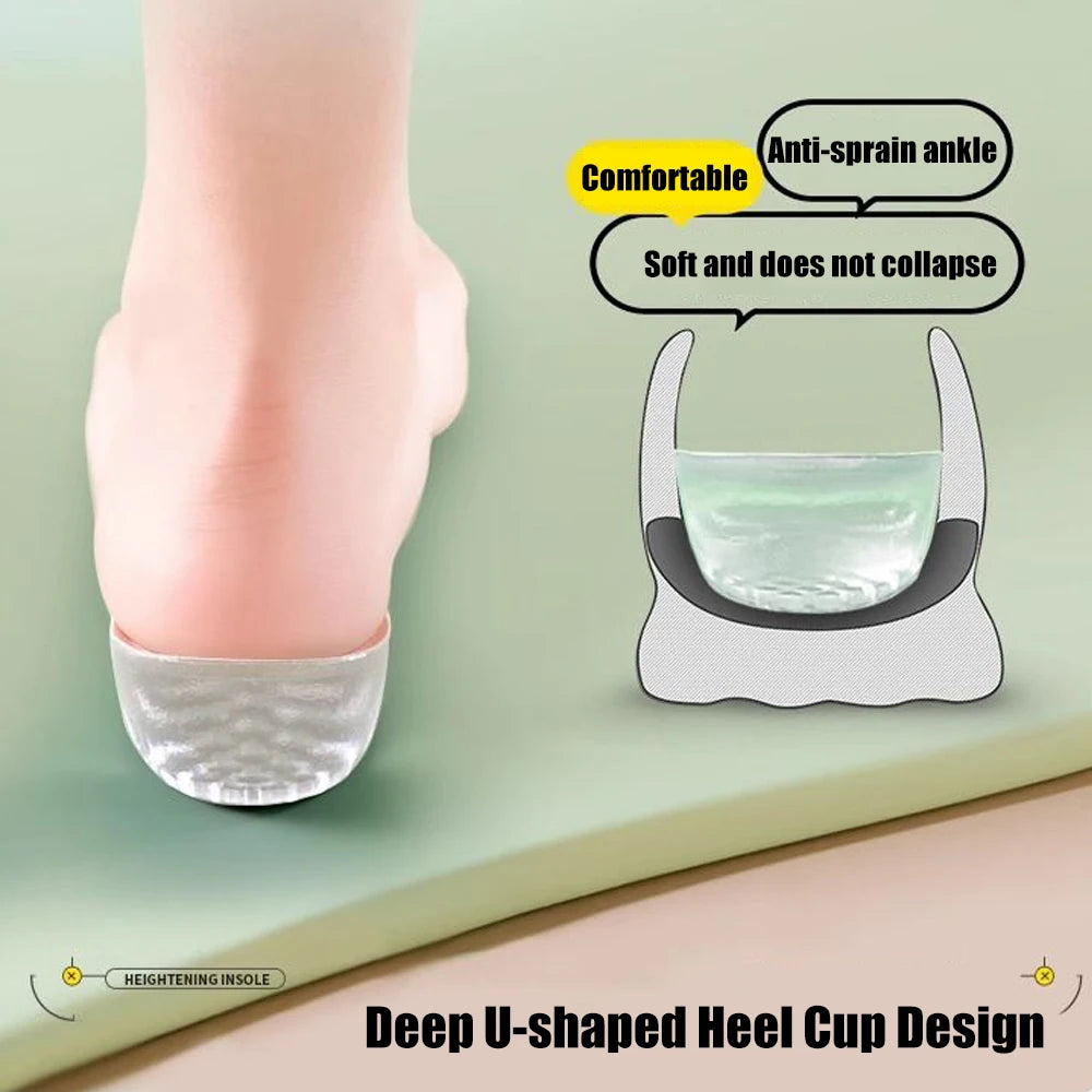 Silicone Heel Lift Insoles with Arch Support