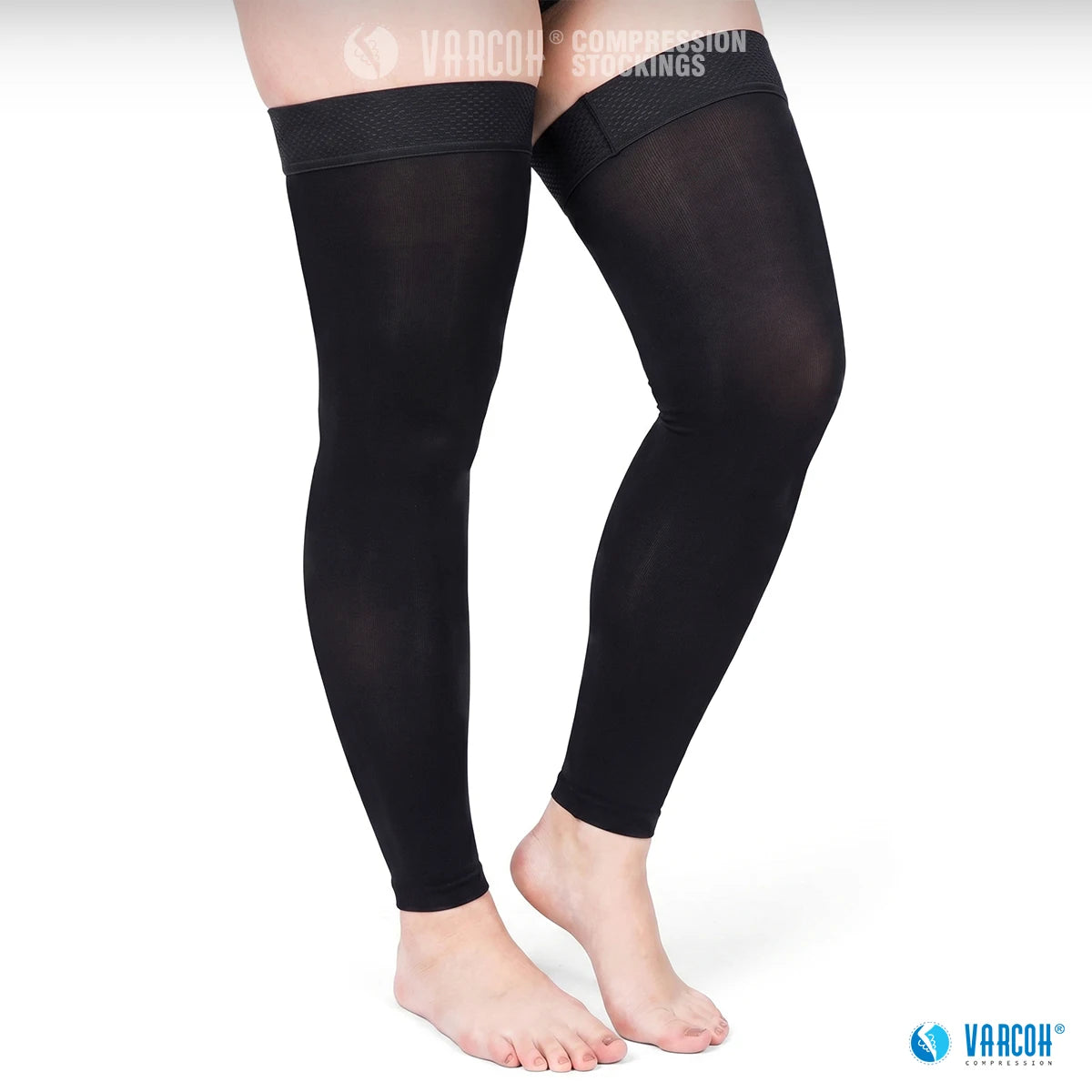 Footless Thigh-High Compression Stockings, 20–30 mmHg