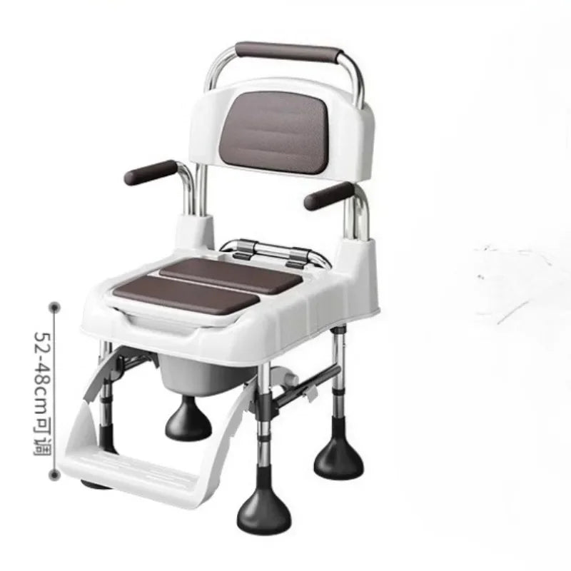 Mobile Bedside Commode for Indoor Toileting