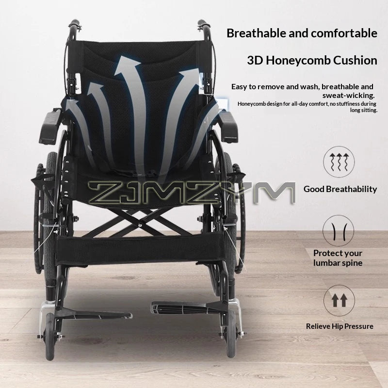 Foldable Manual Wheelchair with Armrests