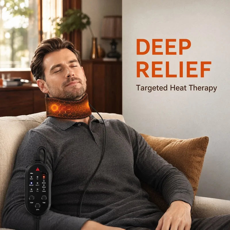 Adjustable Heating and Massage Neck Brace