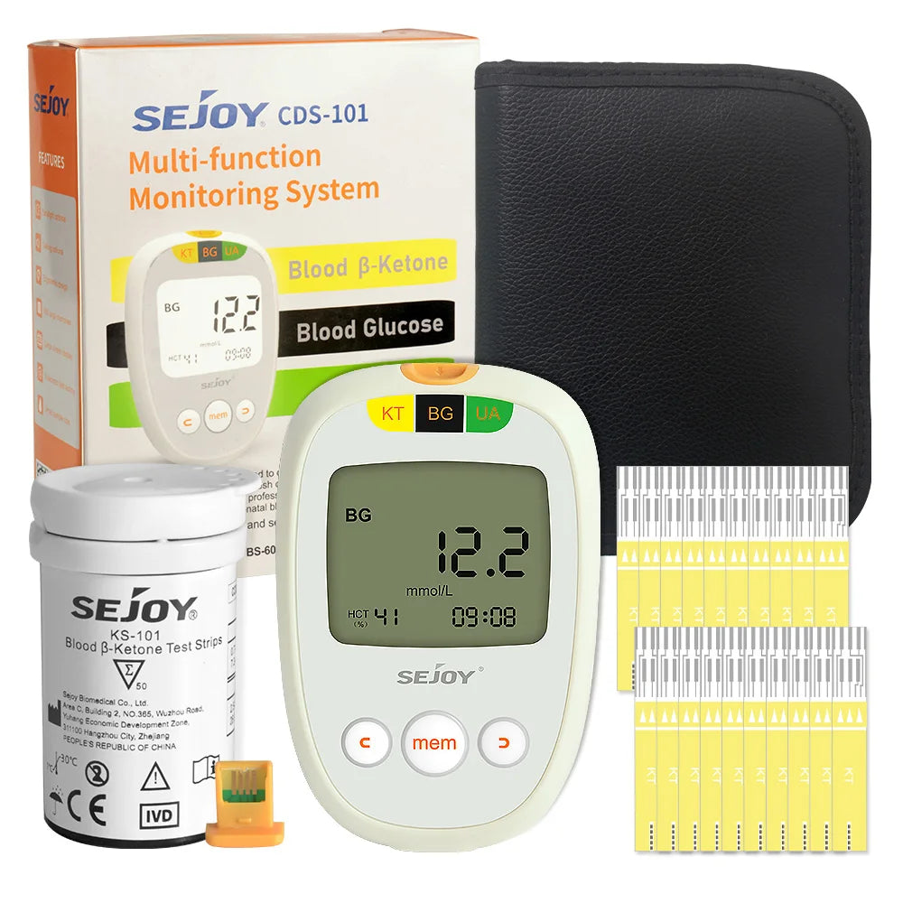 Blood Ketone Monitoring Starter Kit with Meter, 50 Strips, 50 Lancets