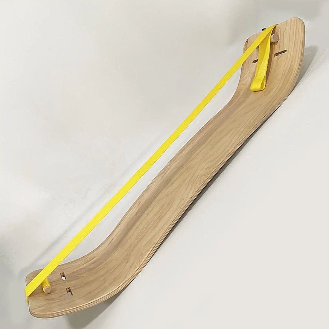 Portable 107cm Wooden Balance Board with Strap and Stick
