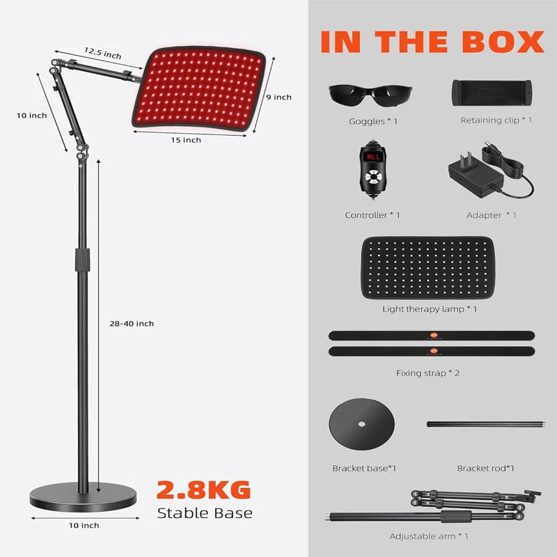 Red Light Therapy Device with Stand