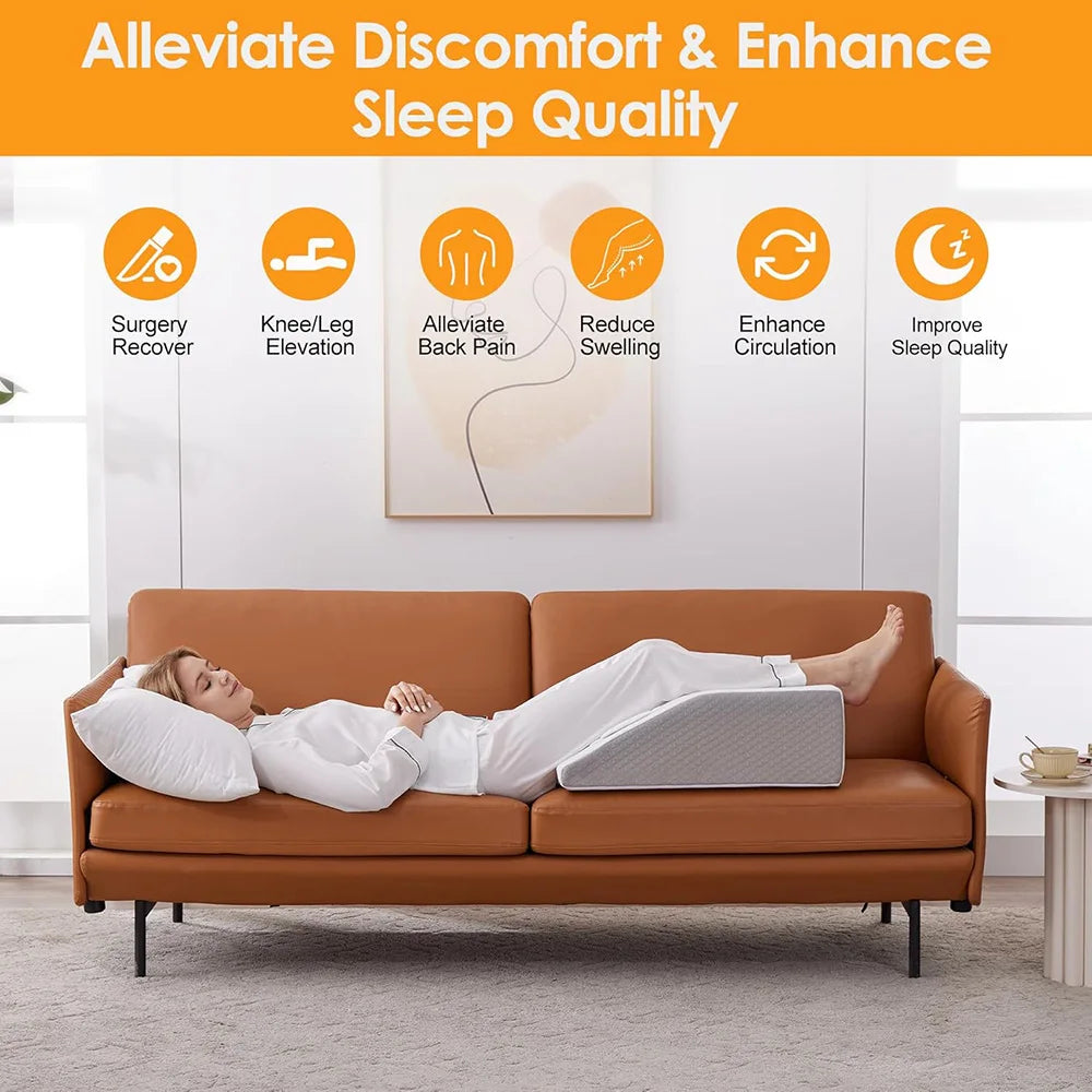 8-Inch Memory Foam Leg Wedge Pillow