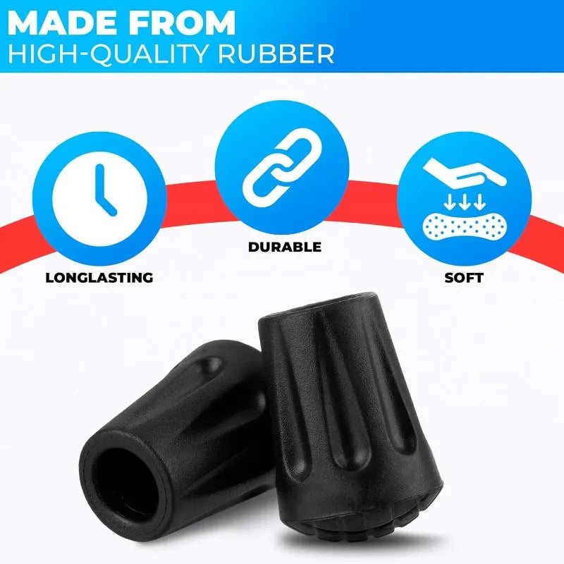 Anti-Slip Rubber Tips for Walking Sticks