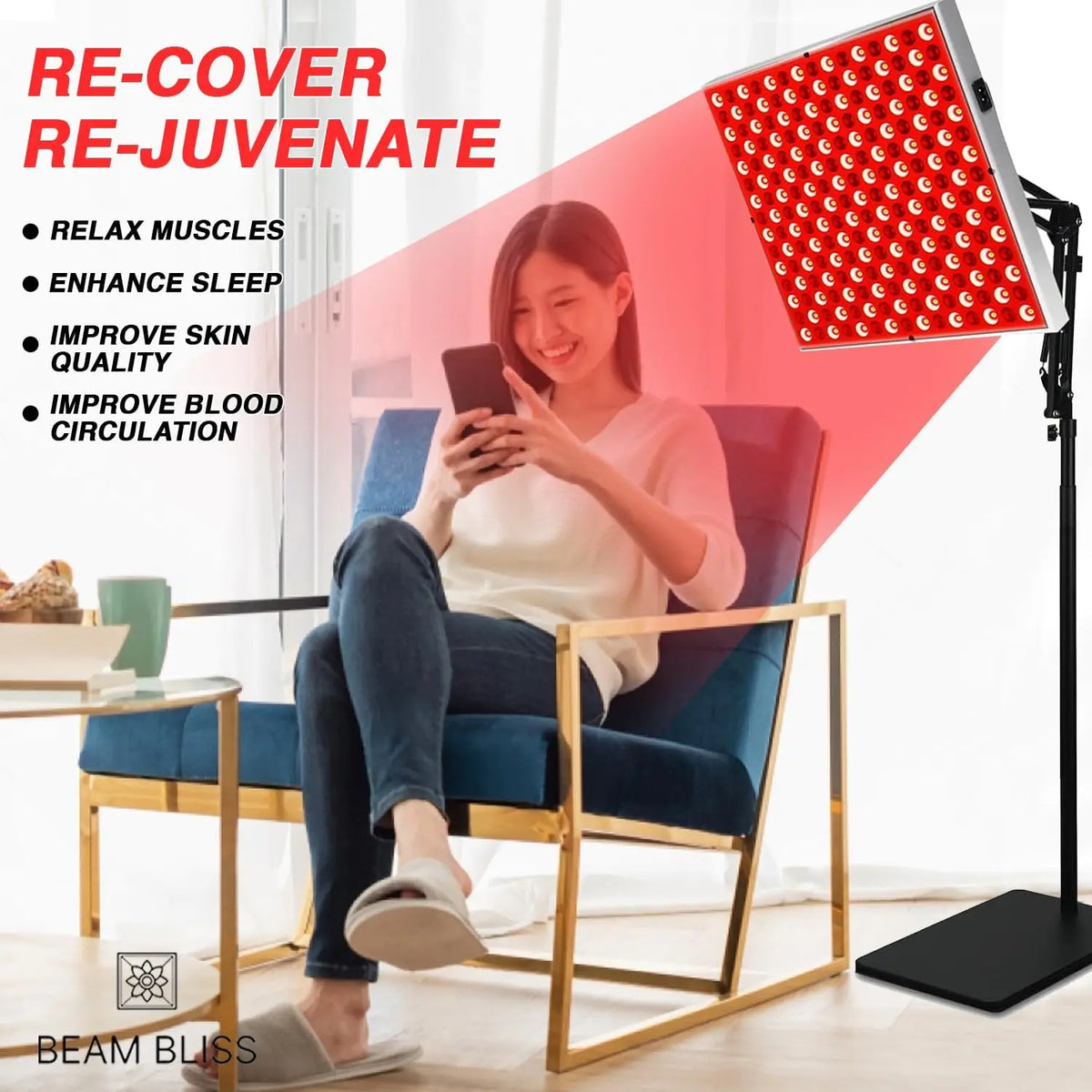 Infrared Light Therapy Lamp with Stand