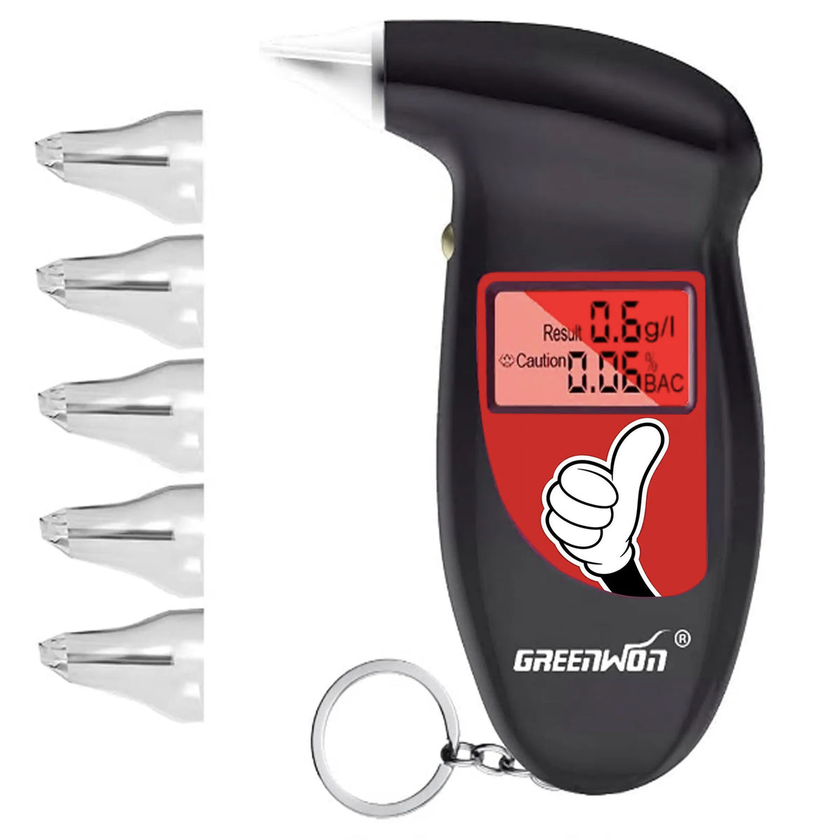 Medwell Breathalyzer Keychain, Digital Alcohol Tester with LCD