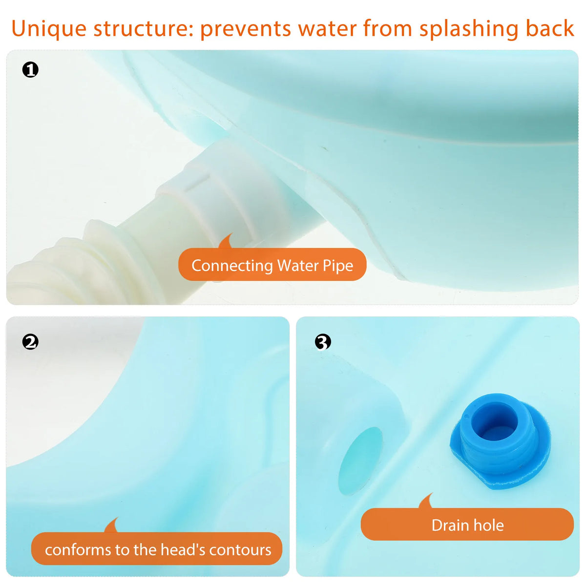 Portable Bedside Shampoo Basin with Neck Support