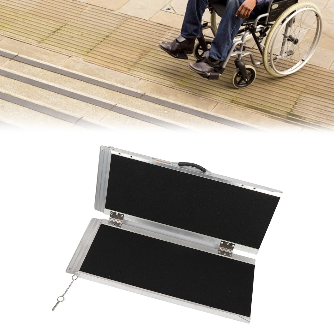 3FT Folding Wheelchair Ramp with Non-Slip Surface