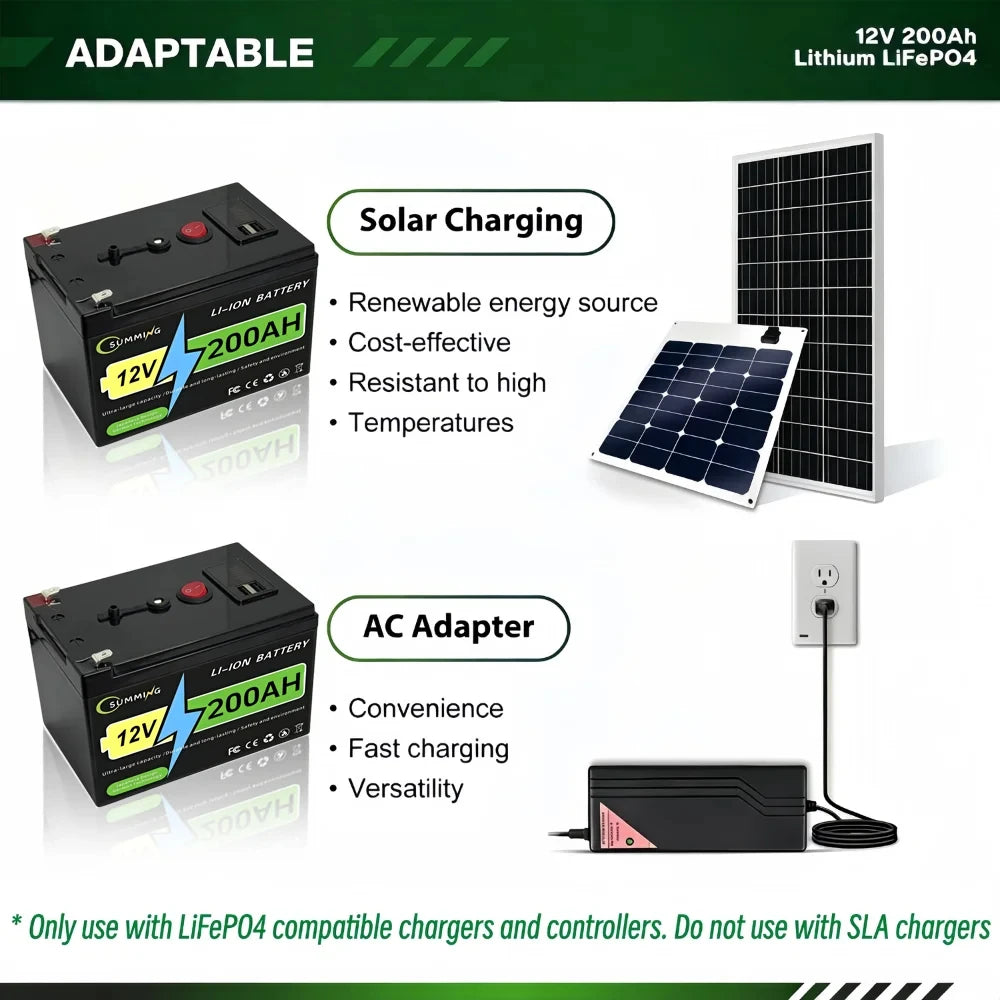 12V 200Ah Lithium Iron Phosphate Wheelchair Battery