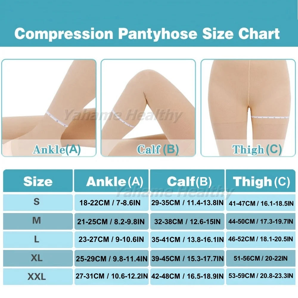 20–30 mmHg Waist-High Compression Stockings