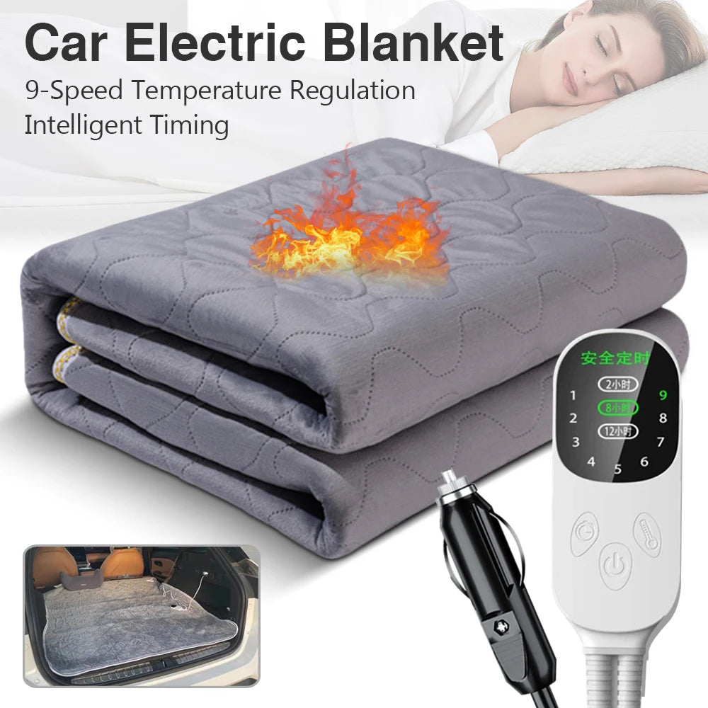 12V Car Heated Blanket for Travel