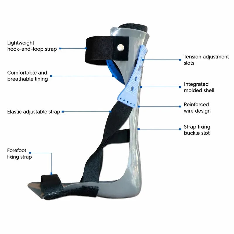 Adjustable Foot Drop Ankle-Foot Orthosis Brace
