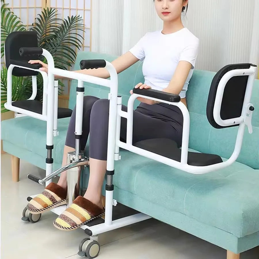 Manual Hydraulic Transfer Chair with Toilet