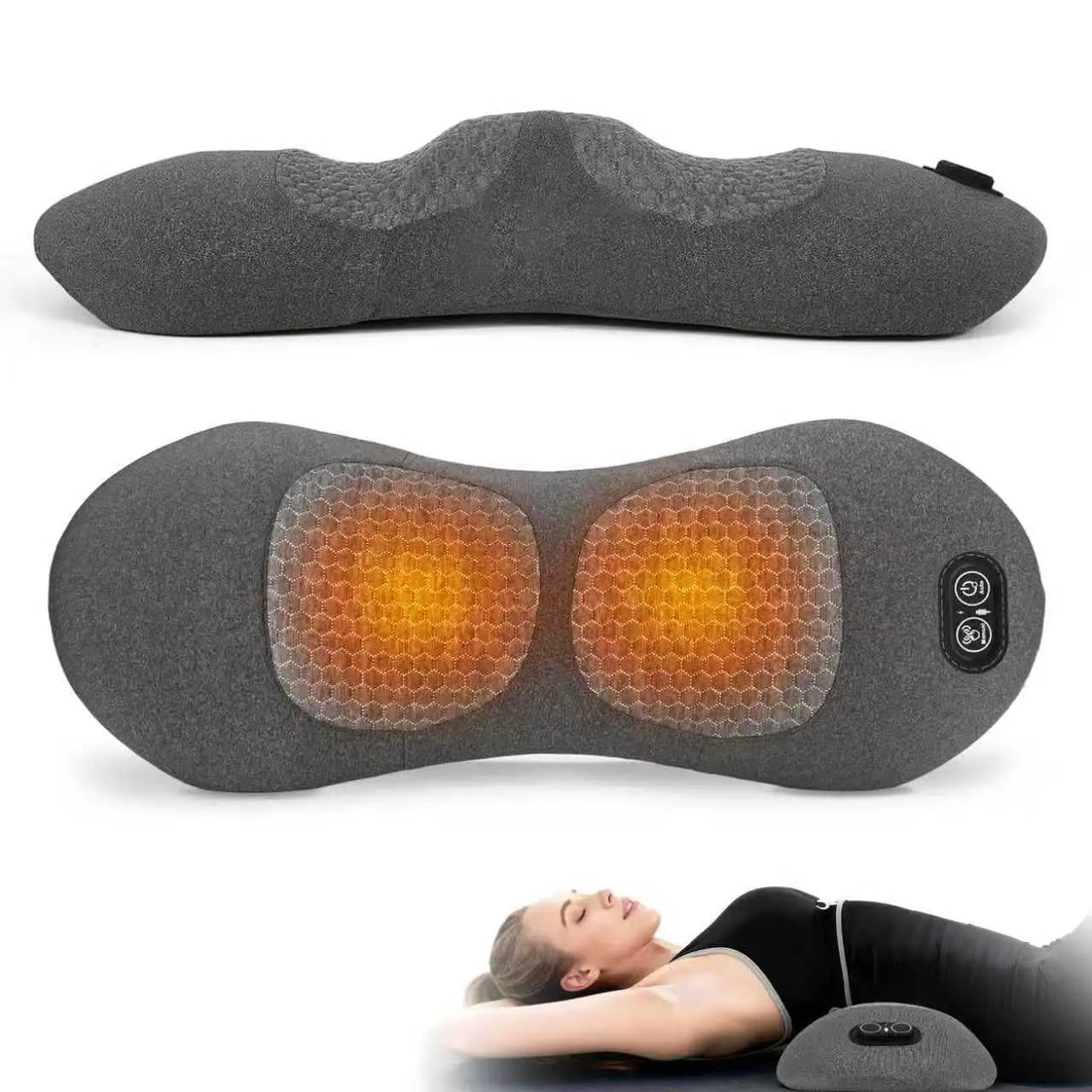 Lumbar Massager with Heat, Vibration and Traction