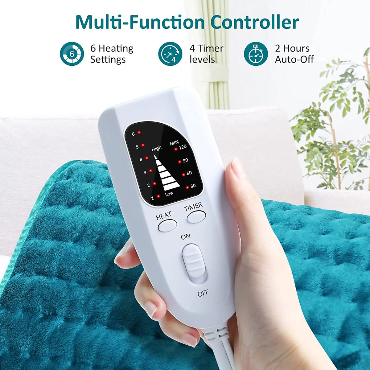 Electric Heating Pad for Shoulders, Back and Legs