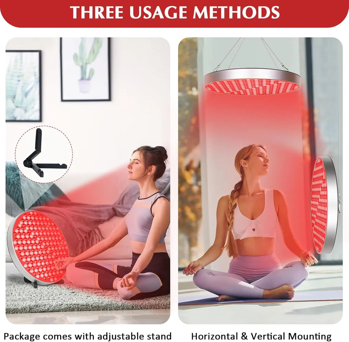 Red Light Therapy Lamp with Stand, 660nm & 850nm