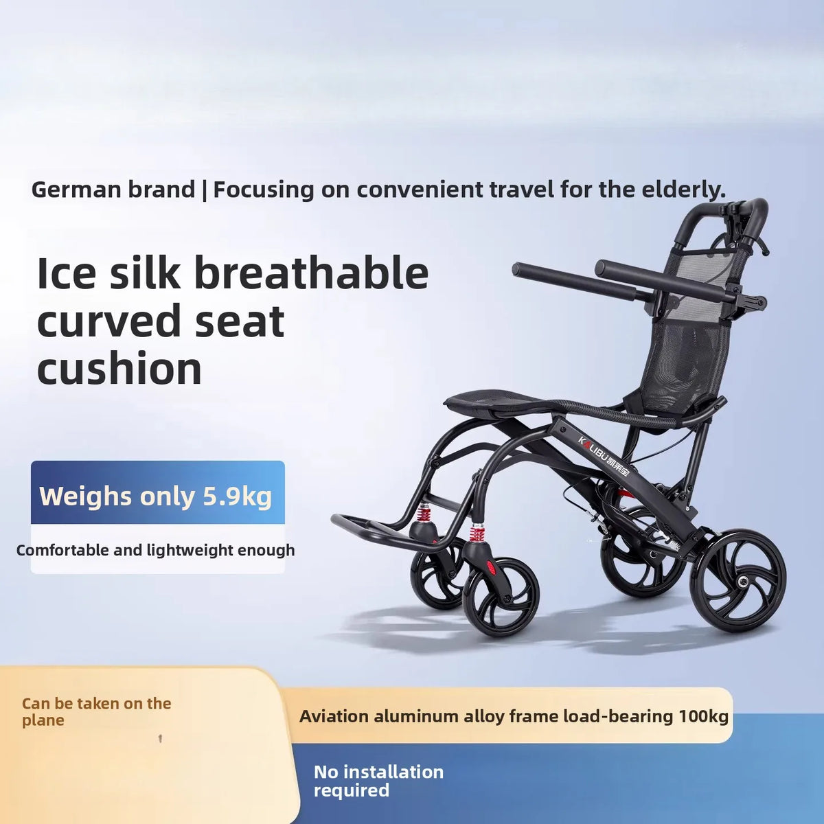 Foldable Portable Manual Wheelchair