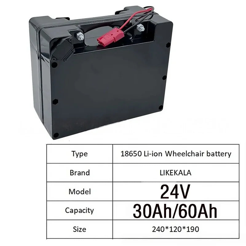 24V Rechargeable Lithium Mobility Battery Pack
