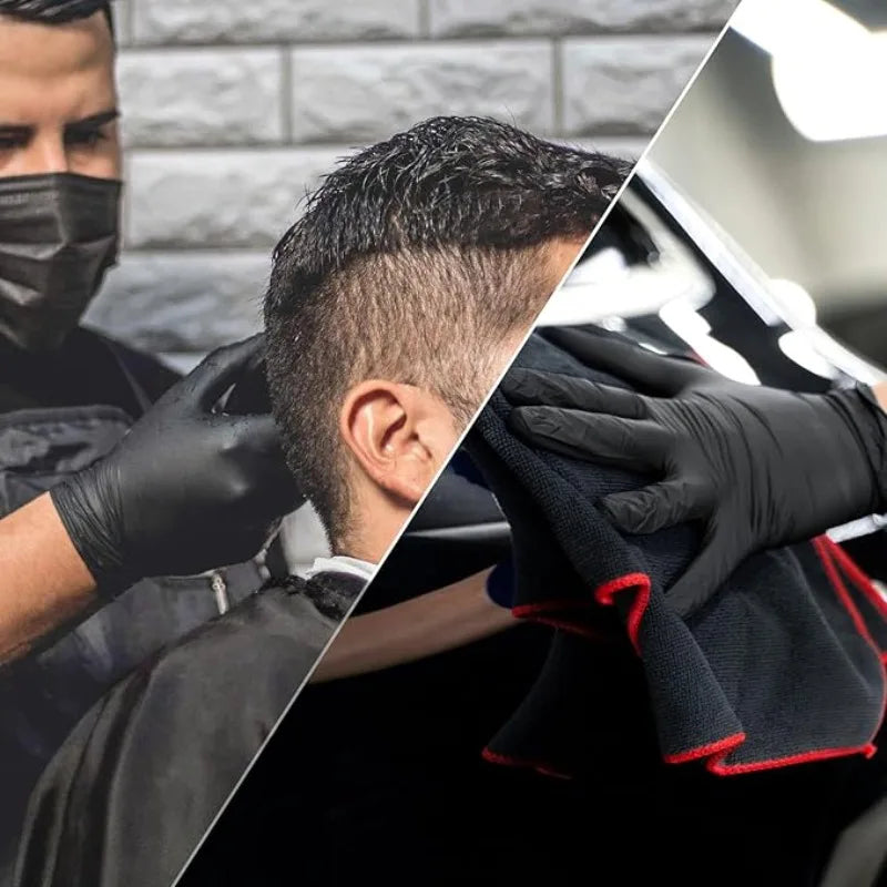 Black Powder-Free Nitrile Disposable Gloves