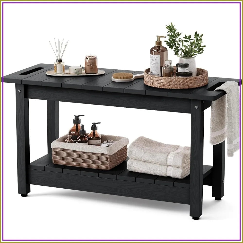 30-Inch Waterproof Non-Slip Shower Bench