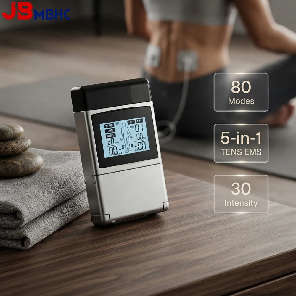 TENS and EMS Unit with 80 Modes and 4 Channels